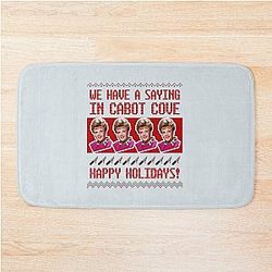 Jessica Fletcher Christmas Sweater Design in Cabot Cove Bath Mat