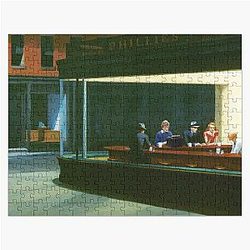 Edward Hopper Nighthawks Featuring Jessica Fletcher Jigsaw Puzzle
