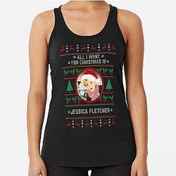 All I Want for Christmas Is Jessica Fletcher Racerback Tank Top
