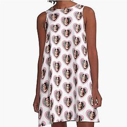 Jess Mariano Heart A-Line Dress