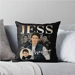 Jess Mariano 90's Vintage Retro Style Throw Pillow