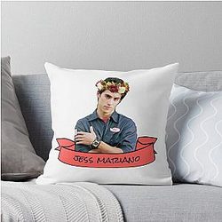Jess Mariano Flower Crown Sticker Throw Pillow