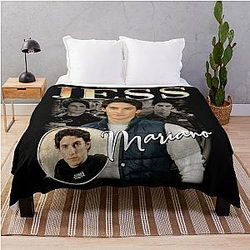 Jess Mariano 90's Vintage Retro Style Rap Throw Blanket Bootleg