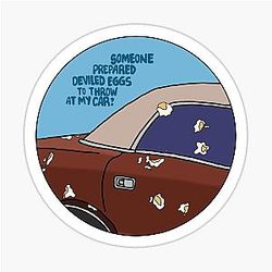 Jess Mariano Deviled Eggs Car Sticker