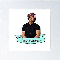 Jess Mariano Revival Flower Crown Sticker Poster