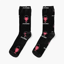 Music is my love language music is better than folks Music Jid Language Socks