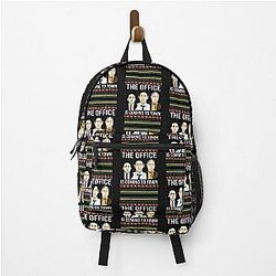 The Office is Coming to Town Michael Scott Jim Halpert Dwight Schrute Ugly Backpack