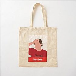 JIM HALPERT NEW DAD Dunder Mifflin Cotton Tote Bag