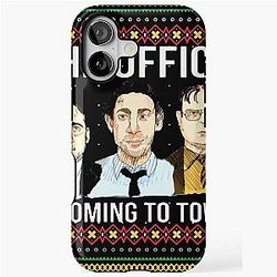 The Office is Coming to Town Michael Scott Jim Halpert Dwight Schrute Ugly iPhone Tough Case