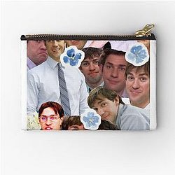 Jim Halpert Collage Zipper Pouch