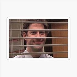 Jim Halpert Sticker Through Blinds