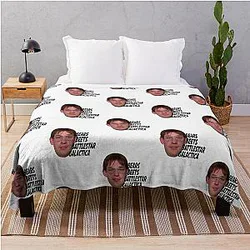 The Office - Jim Halpert, Bears, Beets, Battlestar Galactica Throw Blanket