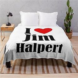I Heart Jim Halpert Throw Blanket