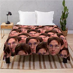 Jim Halpert Floating Head Throw Blanket
