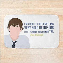 The Office - Jim Halpert Quote Bath Mat