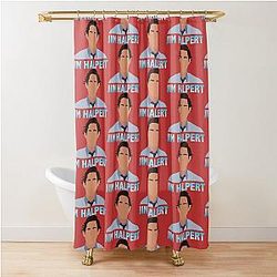 Jim Halpert illustration Shower Curtains