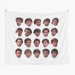 The Many Faces of Jim Halpert Tapestry