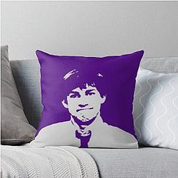 Jim Halpert Purple Pop Art Throw Pillow