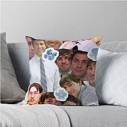 Jim Halpert College Throw Pillow