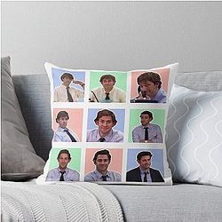 Jim Halpert faces The Office T-shirt pillow