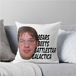 The Office - Jim Halpert (Bears and Beets) Throw Pillow