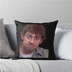 Jim Halpert Uncomfortable Throw Pillow