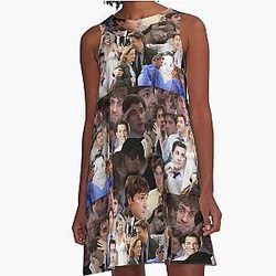 Jim Halpert Collage A-Line Dress