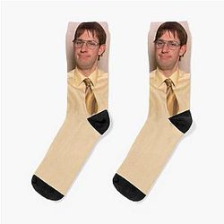 Jim Halpert Socks - The Office - Dunder Mifflin - Dwight Schrute Prank Socks