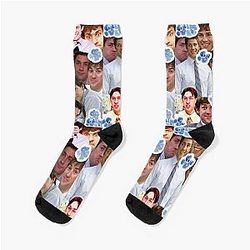 Jim Halpert Collage Socks