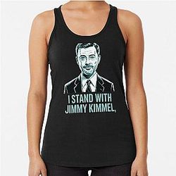I Stand With Jimmy Kimmel Retro Poster For TV Lovers Racerback Tank