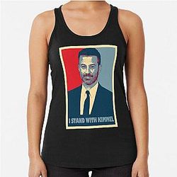 Jimmy Kimmel Retro Sunset Portrait Poster For TV Lovers Racerback Tank Top
