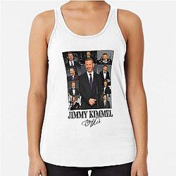 Jimmy Kimmel Support Late Night Defend Free Speech Racerback Tank Top