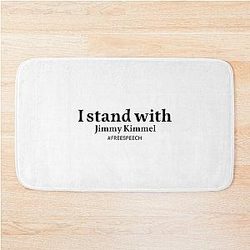 I Stand With Jimmy Kimmel Free Speech Bath Mat