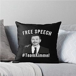 Free Speech Team Jimmy Kimmel Throw Pillow