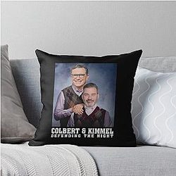 Jimmy Kimmel and Stephen Colbert Step Brothers Throw Pillow