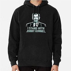 I Stand With Jimmy Kimmel Retro Poster For TV Lovers Pullover Hoodie