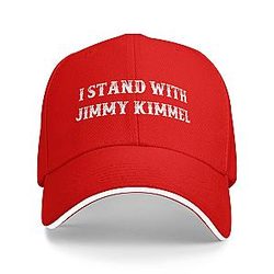 I Stand with Jimmy Kimmel Hat Trucker Men's Baseball Funny Birthday Gift