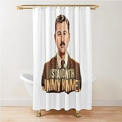 I Stand With Jimmy Kimmel Poster For TV Fans, Gift For Comedy Lovers Shower Curtain