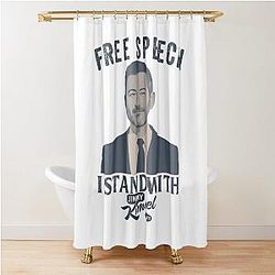 Free Speech Under Attack Learn from Jimmy and Team Kimmel Shower Curtain