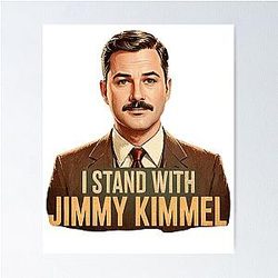 I Stand With Jimmy Kimmel Retro Poster For Comedy Fans Gift TV Lovers