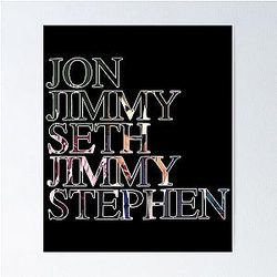 Jimmy Kimmel Support Late Night Comedy Free Speech Poster