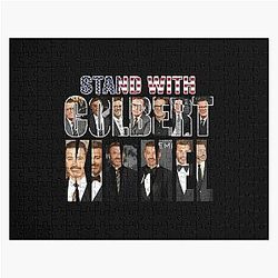 I Stand With Jimmy Kimmel vs Stephen Colbert 2028 Protect Late Night TV Defend Free Speech Puzzle