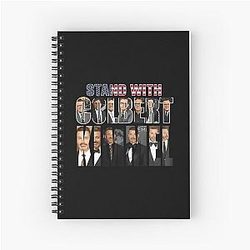 I Stand With Jimmy Kimmel and Colbert 2028 Protect Late Night TV Defend Free Speech Spiral Notebook