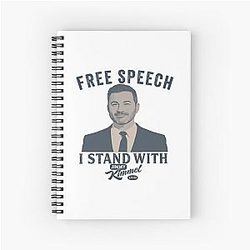 Free Speech Under Attack Colbert Jimmy Kimmel Spiral Notebook