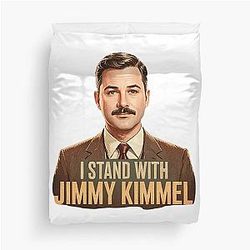 I Stand With Jimmy Kimmel Poster For TV Lovers Duvet Cover