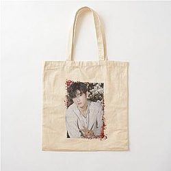Park Jinyoung GOT7 Jinyoung Korean K-pop Floral Design Cotton Tote Bag