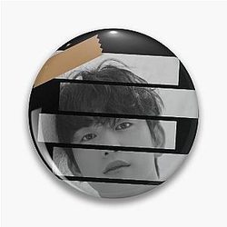 Park Jinyoung 7 Jinyoung Korean Kpop Monochrome Stripe Design Pin