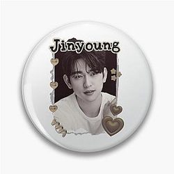 Got Jinyoung Korean Boy Group KPop Scrapbook Collage Cozy Vintage Design Pin