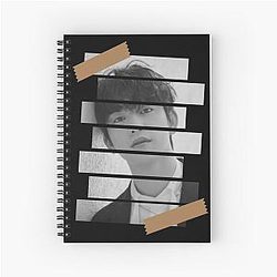 Park Jinyoung GOT7 Jinyoung Korean Kpop Monochrome Design Spiral Notebook