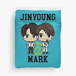 Jinyoung and Mark GOT7 Kpop Idol Boyband Duvet Cover